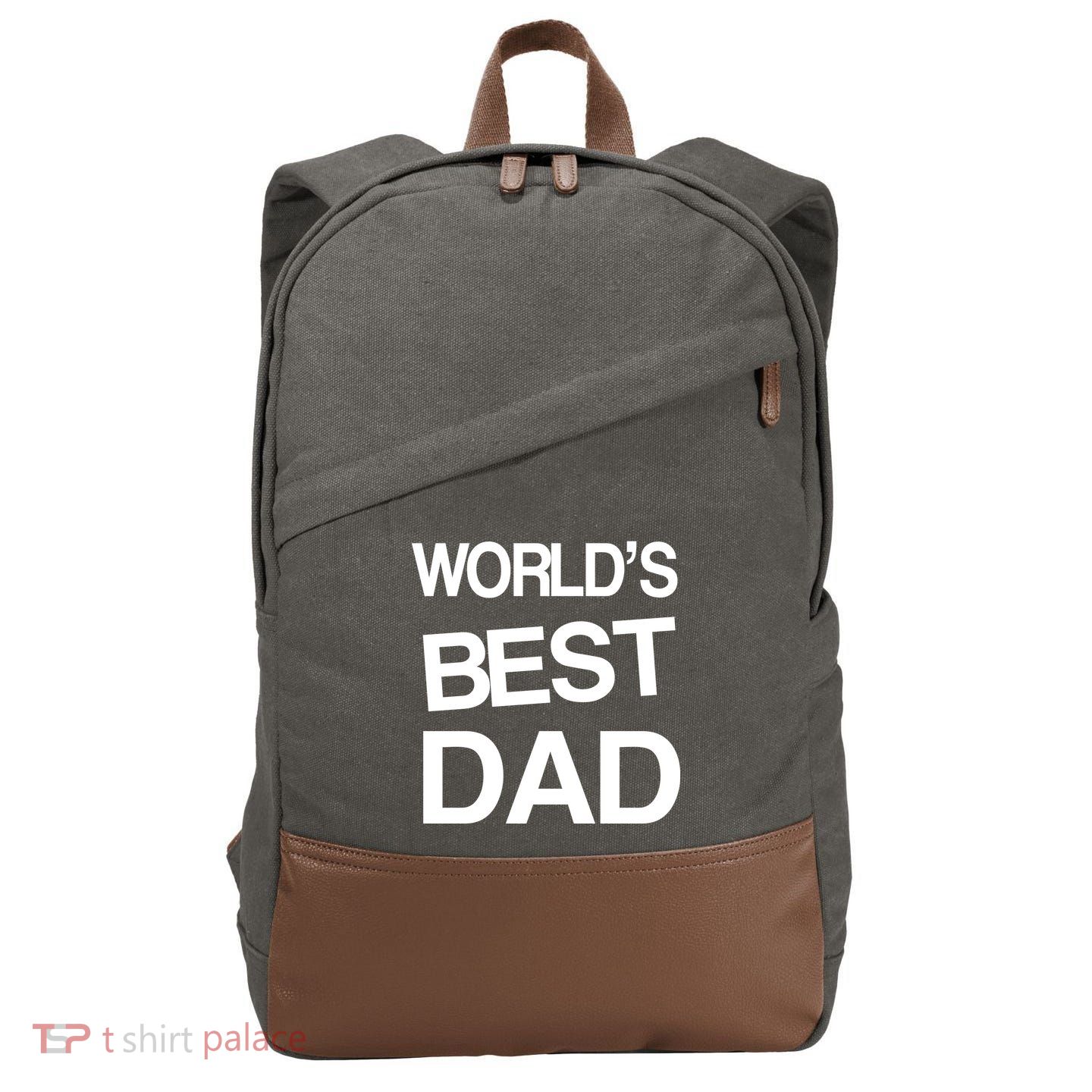 World's Best Dad Cotton Canvas Backpack