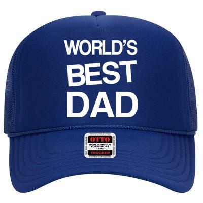 World's Best Dad High Crown Mesh Back Trucker Hat