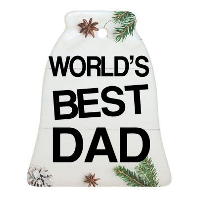 World's Best Dad Ceramic Bell Ornament