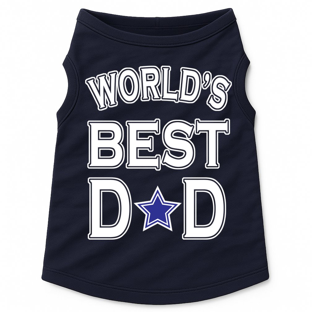 World's Best Dad Dallas Football Doggie Tank