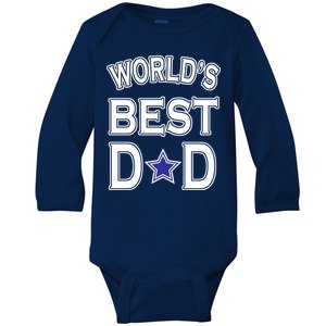 World's Best Dad Dallas Football Baby Long Sleeve Bodysuit