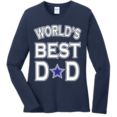 World's Best Dad Dallas Football Ladies Long Sleeve Shirt