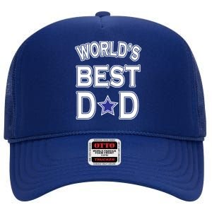 World's Best Dad Dallas Football High Crown Mesh Back Trucker Hat