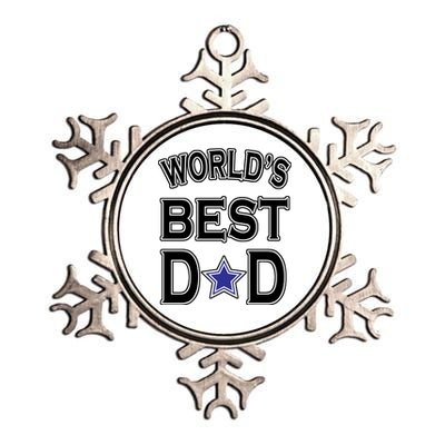 World's Best Dad Dallas Football Metallic Star Ornament