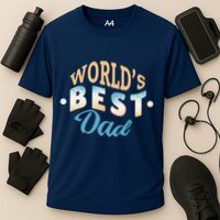 World's Best Dad Wave Cooling Performance Crew T-Shirt