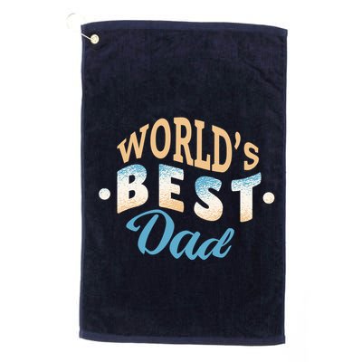 World's Best Dad Wave Golf Towel