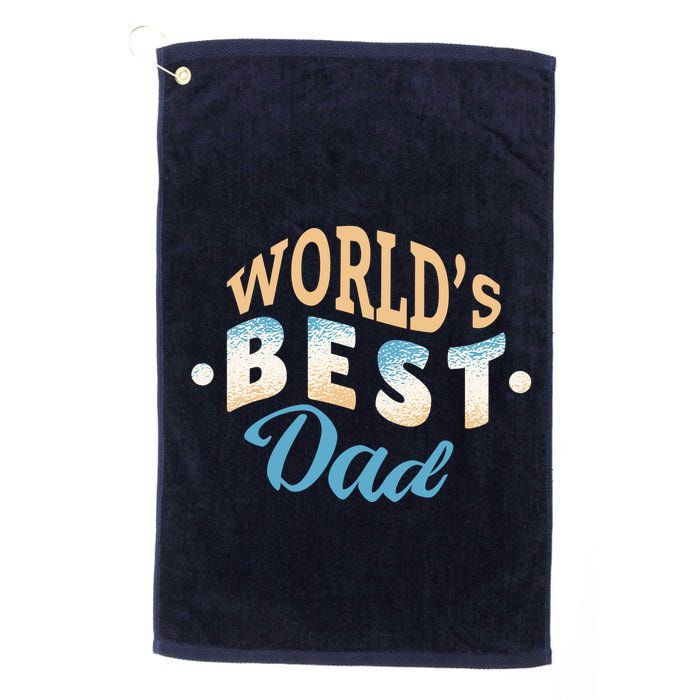 World's Best Dad Wave Golf Towel