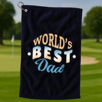 World's Best Dad Wave Golf Towel