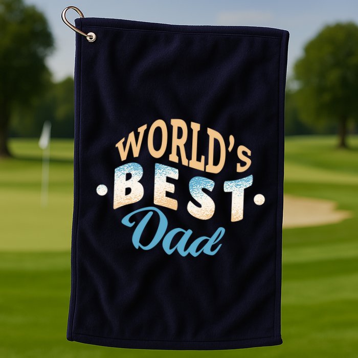 World's Best Dad Wave Golf Towel