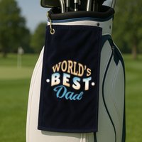 World's Best Dad Wave Golf Towel