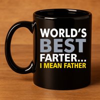 World's Best Farter I Mean Father 11oz C Handle Ceramic Mug