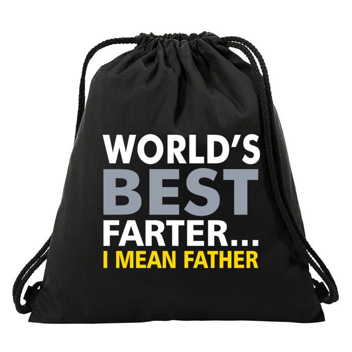 World's Best Farter I Mean Father Drawstring Bag