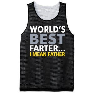 World's Best Farter I Mean Father Mesh Reversible Basketball Jersey Tank