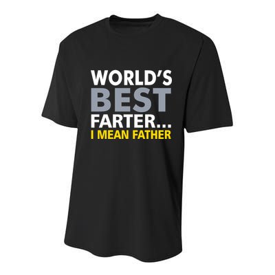 World's Best Farter I Mean Father Youth Performance Sprint T-Shirt
