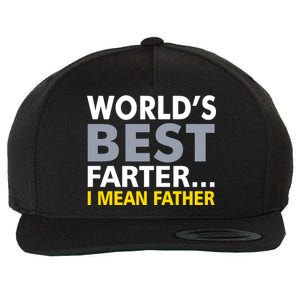 World's Best Farter I Mean Father Funny Dad Wool Snapback Cap