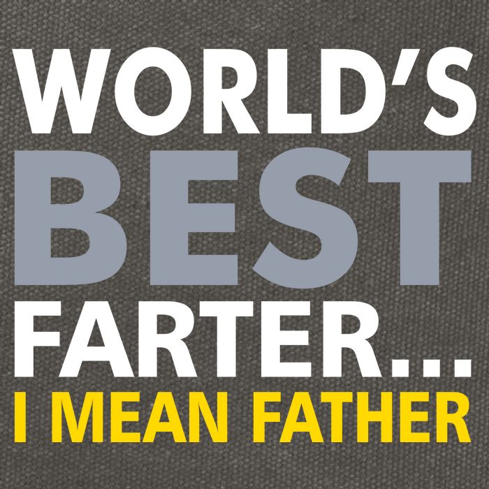 World's Best Farter I Mean Father Funny Dad Cotton Canvas Backpack