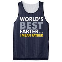 World's Best Farter I Mean Father Funny Dad Mesh Reversible Basketball Jersey Tank