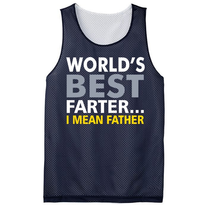 World's Best Farter I Mean Father Funny Dad Mesh Reversible Basketball Jersey Tank