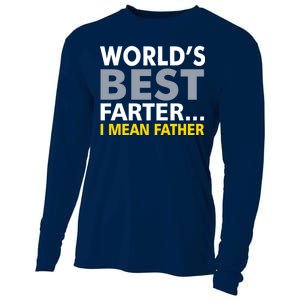 World's Best Farter I Mean Father Funny Dad Cooling Performance Long Sleeve Crew