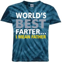 World's Best Farter I Mean Father Funny Dad Kids Tie-Dye T-Shirt