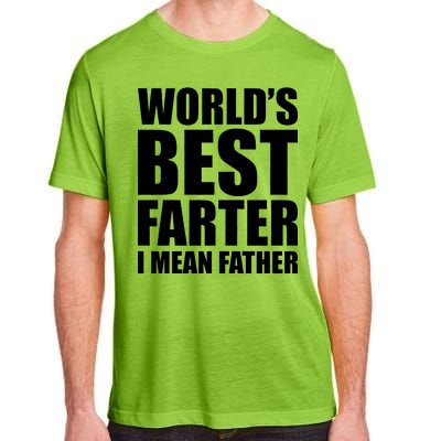 World's Best Farter I Mean Father Funny Dad Logo Adult ChromaSoft Performance T-Shirt