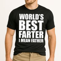 World's Best Farter I Mean Father Funny Dad Logo Cooling Performance Crew T-Shirt