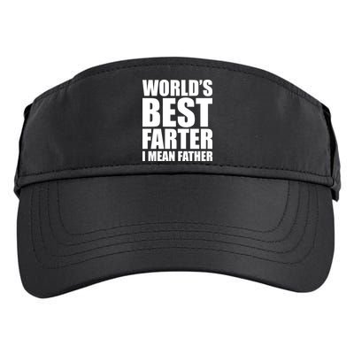 World's Best Farter I Mean Father Funny Dad Logo Adult Drive Performance Visor