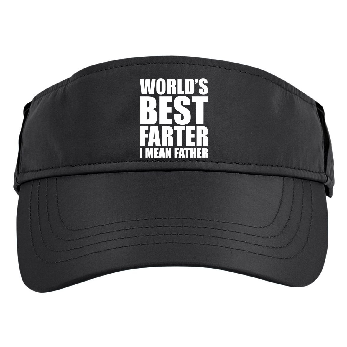 World's Best Farter I Mean Father Funny Dad Logo Adult Drive Performance Visor