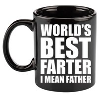 World's Best Farter I Mean Father Funny Dad Logo 11oz C Handle Ceramic Mug
