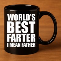 World's Best Farter I Mean Father Funny Dad Logo 11oz C Handle Ceramic Mug