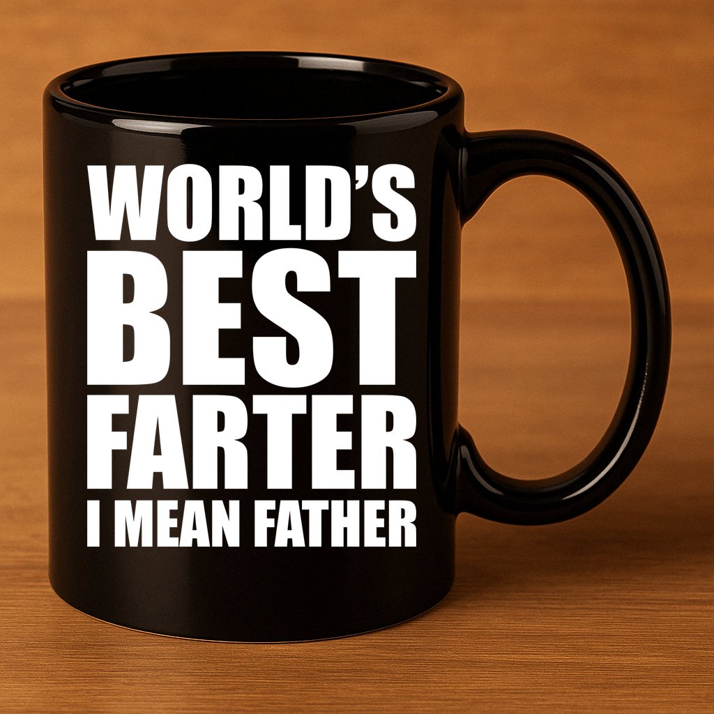 World's Best Farter I Mean Father Funny Dad Logo 11oz C Handle Ceramic Mug