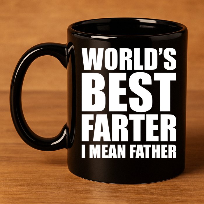 World's Best Farter I Mean Father Funny Dad Logo 11oz C Handle Ceramic Mug