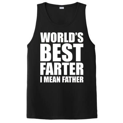 World's Best Farter I Mean Father Funny Dad Logo PosiCharge Competitor Tank