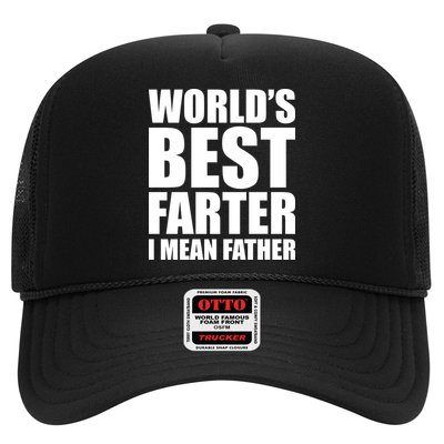 World's Best Farter I Mean Father Funny Dad Logo Trucker Hat
