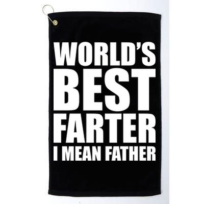 World's Best Farter I Mean Father Funny Dad Logo Golf Towel
