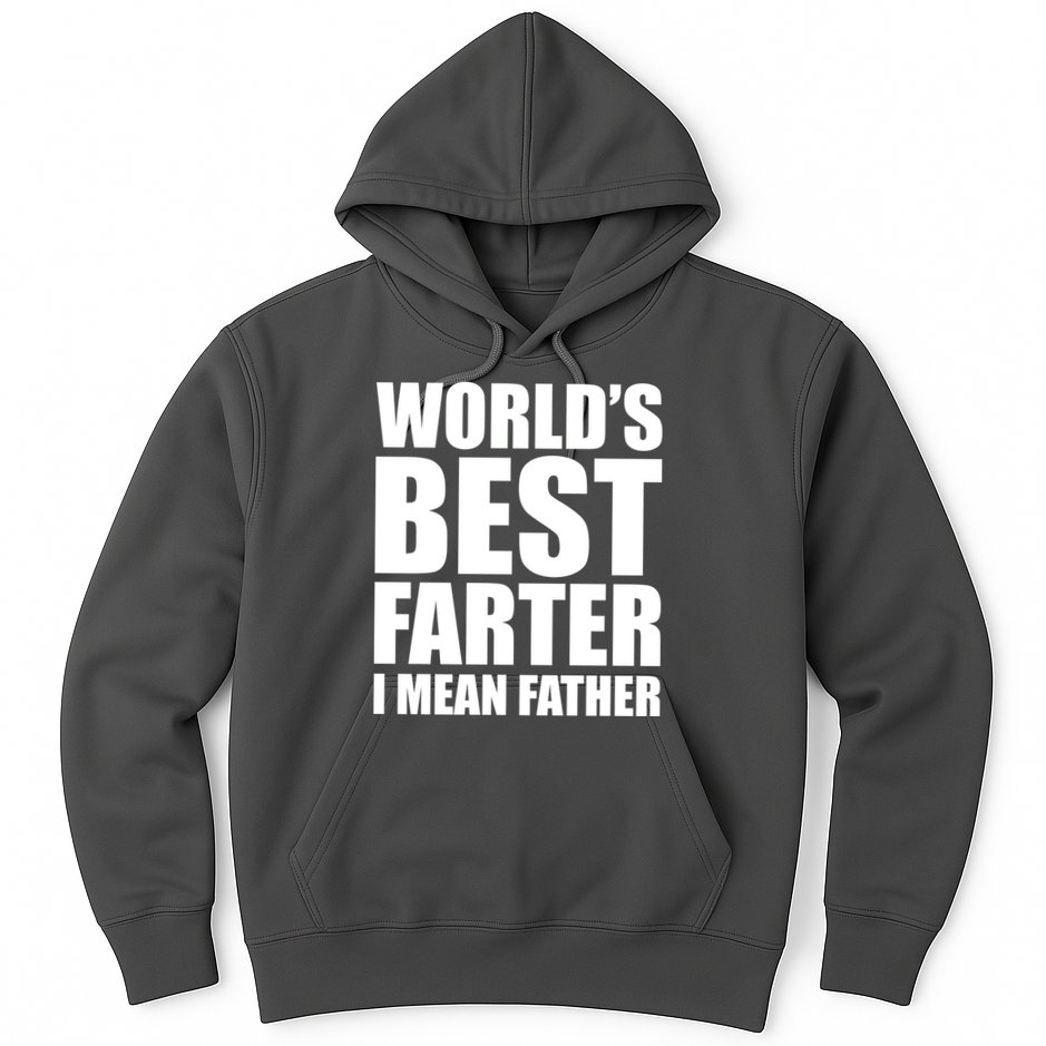 World's Best Farter I Mean Father Funny Dad Logo Hoodie