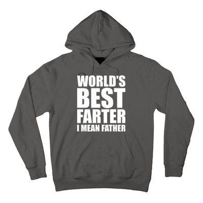 World's Best Farter I Mean Father Funny Dad Logo Hoodie