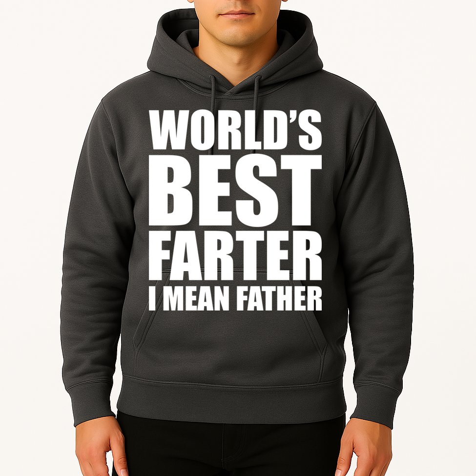 World's Best Farter I Mean Father Funny Dad Logo Hoodie