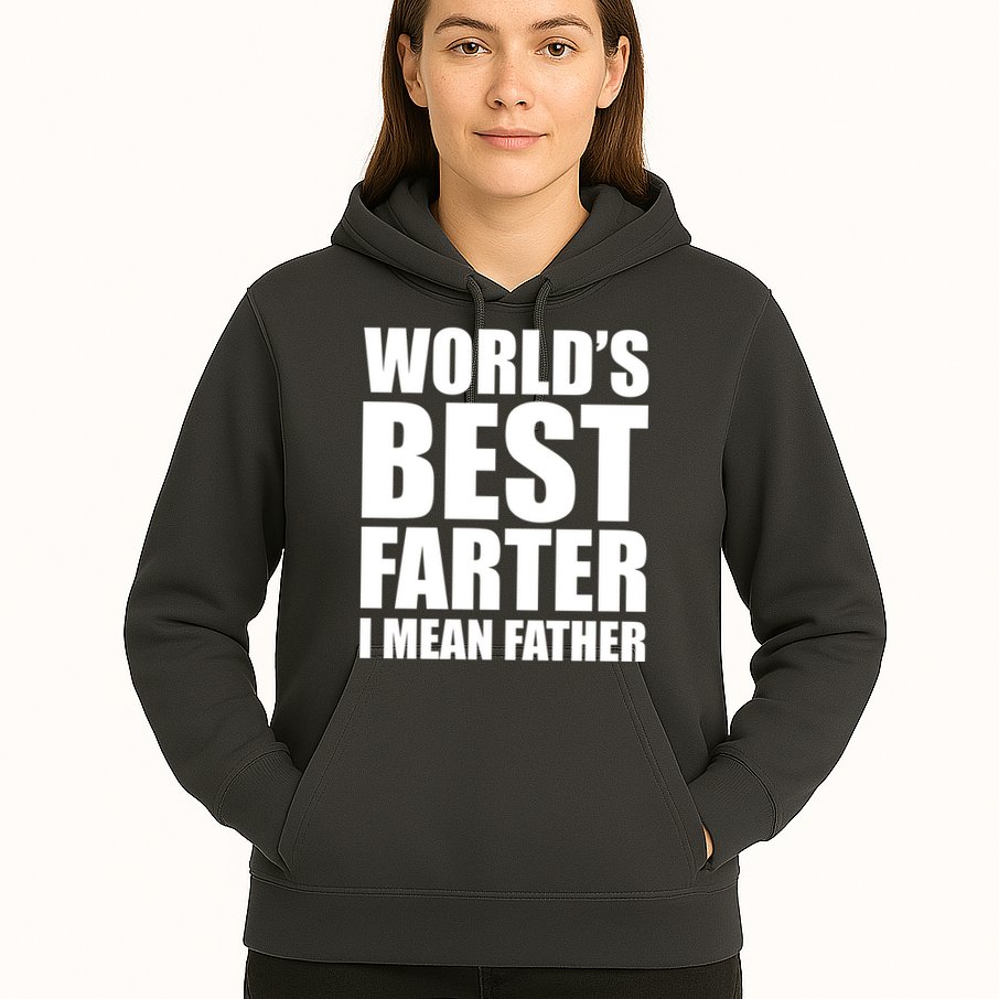 World's Best Farter I Mean Father Funny Dad Logo Hoodie