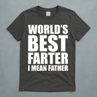 World's Best Farter I Mean Father Funny Dad Logo T-Shirt
