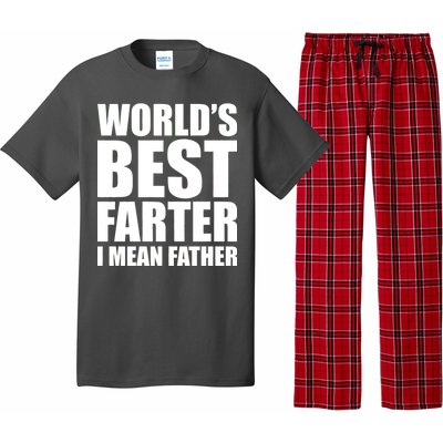 World's Best Farter I Mean Father Funny Dad Logo Pajama Set