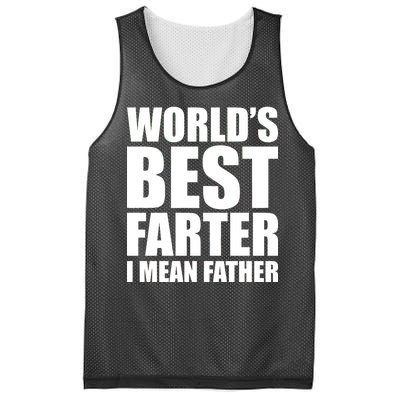 World's Best Farter I Mean Father Funny Dad Logo Mesh Reversible Basketball Jersey Tank