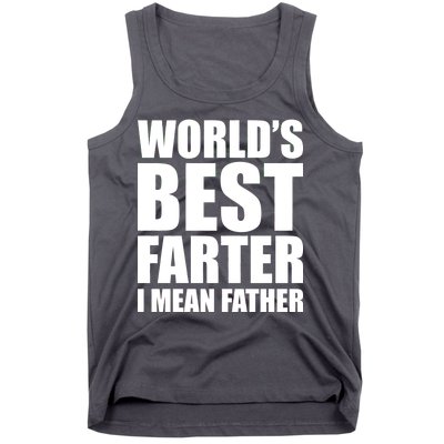 World's Best Farter I Mean Father Funny Dad Logo Tank Top