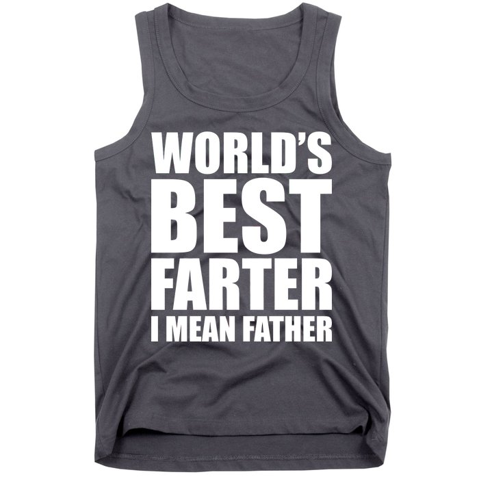 World's Best Farter I Mean Father Funny Dad Logo Tank Top