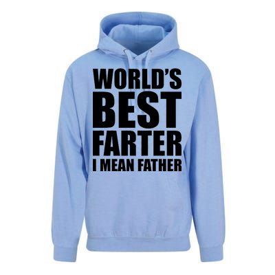 World's Best Farter I Mean Father Funny Dad Logo Unisex Surf Hoodie