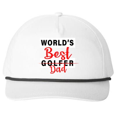 World's Best Golfer Dad Snapback Five-Panel Rope Hat