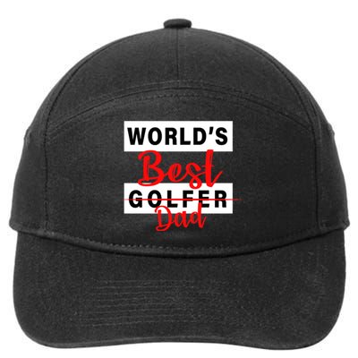 World's Best Golfer Dad 7-Panel Snapback Hat