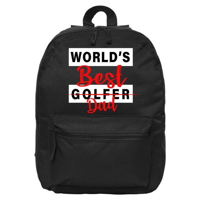 World's Best Golfer Dad 16 in Basic Backpack