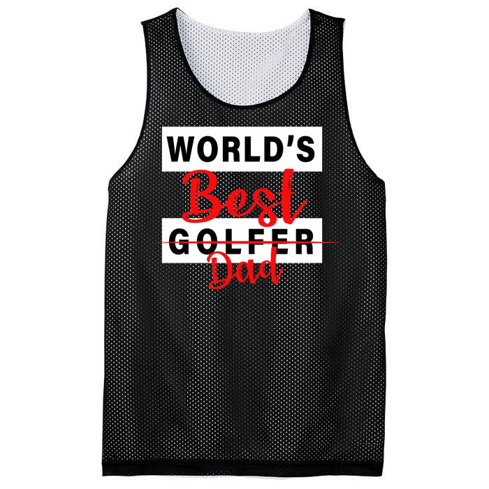 World's Best Golfer Dad Mesh Reversible Basketball Jersey Tank