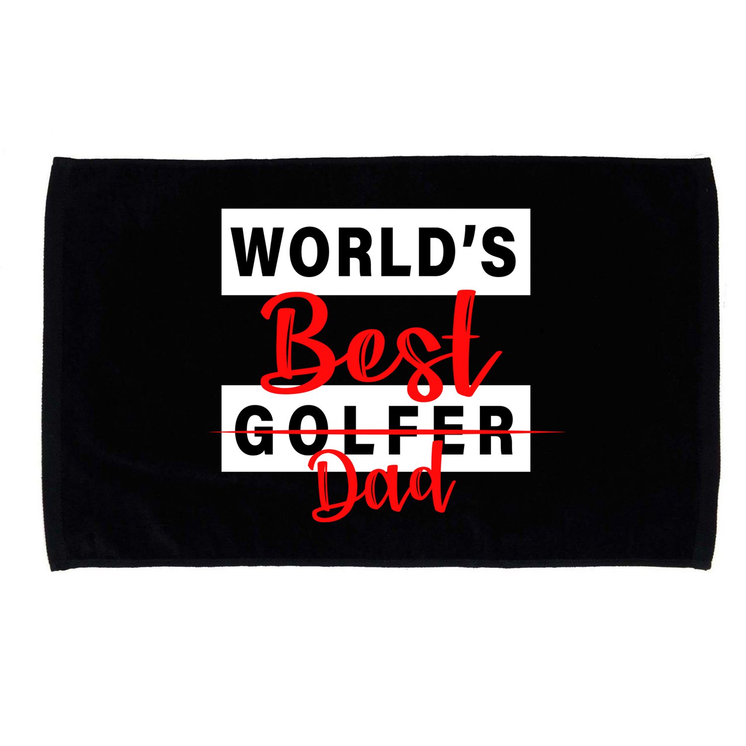 World's Best Golfer Dad Microfiber Hand Towel